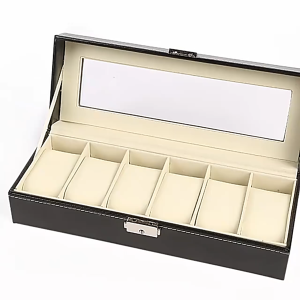 Universal PU Leather Watch Box Jewelry Display Storage Case Gift Watch Case With Lock