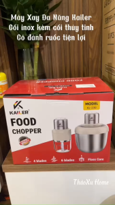Máy Xay Đa Năng 2 Cối Kailer KL-230 Kèm Phụ Kiện Đánh Ruốc Công Suất 300W