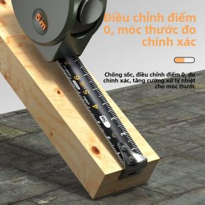 MONLEYTA | Thước đo dây tròn thép không gỉ dày cứng của Đức 5 mét độ chính xác cao chống mài mòn nước chống thấm điện Thiết kế nhà bếp