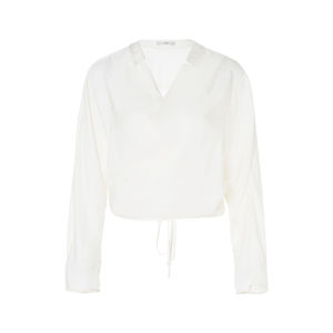 V-Neck Simple Wrap Shirt Women Casual Versatile Comfort Top
