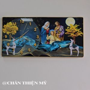Đồng Hồ Treo Tường Tranh Công Giáo Chúa Giêsu Đức Mẹ Gia Đình Thánh Gia Quà Tân Gia Nhà Mới CĐHNCG-04