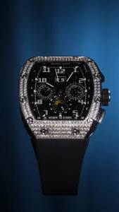 BONEST GATTI | BONEST GATTI Automatic Watch Tonneau Mechanical Wristwatch Diamond Bezel Rubber Strap Watches For Men