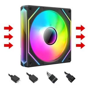 PRISM 4 PRO ARGB CPU Fan 4PIN PWM Silent Chassis Fan 120mm Infinite Mirror 5V 3PIN Motherboard Light Sync Case Cooler Fan