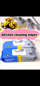 Kitchen Cleaning Wipes Wet Tissue Strong Decontamination Kitchen Wipes Degreasing 80pcs