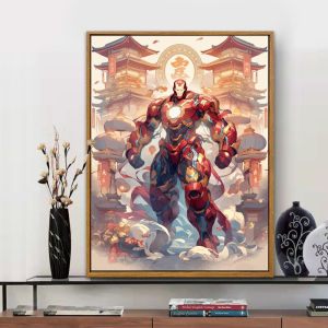 Iron Man Spider Man DIY Digital Oil Painting Handmade Filling Coloring Cartoon Animation Acrylic Oil Paint Decorative Artwork