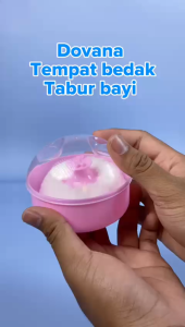 Dovana Tempat Bedak Tabur Bayi Wadah Tepukan Anti Tumpah Pecah Case Baby Single Puff Powder