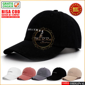 Topi Baseball Dewasa Distro Teks CHALLANGE Cap Olahraga Gaya Casual Kualitas Terbaik TTR YARRA