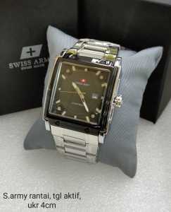 Jam Tangan Pria Sa Kotak Rantai Stainless Elegan Fashion Cowok Kekinian Mewah Keren