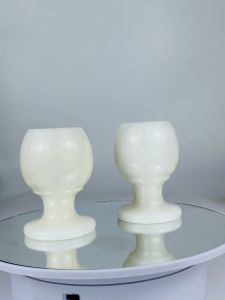 YMS 天然大理石高脚杯(手工制造)高脚杯 贡杯 供杯 拜神杯 拜神茶杯 拜神高脚杯 大理石杯 佛具用品 大理石佛具 100% Pure Marble Goblet Praying Cup 1 pcs