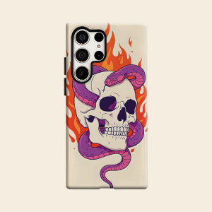 Skull Snake Flame Luxury Fashion Full Lens Protective Case for Samsung Galaxy S26 S25 S24 A56 A36 Plus Ultra