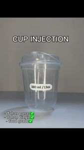 (SUMMER PLASTIC) [25PCS] CUP INJECTION OVAL 12oz/380ML GELAS THINWILL/GELAS PLASTIK TEBAL PREMIUM TAHAN PANAS  - CUP ONLY