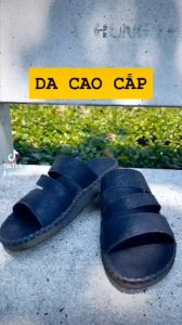 Dép nam cao cấp đế đúc nguyên khối may xung quanh Đế bảo hành 12 tháng🔹Mã Sản Phẩm:dép x đen