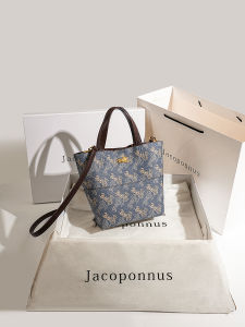 Genuine Leather Retro Bucket Bag Womens Crossbody 2025 New Super Popular High-End Sensation Lightweight Luxury Small Audience Handbag