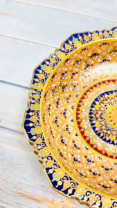 พานเบญจรงค์ ขนาด 6.5 นิ้ว พานบูชา จิตต์ติมา เบญจรงค์  (สินค้า OTOP 5 ดาว จังหวัดสมุทรสาคร)