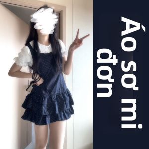Y6Y | Bộ Đầm A-Line Elegent Chấm Bi