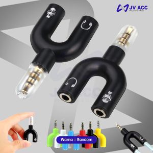 SPLITTER U AUX 3.5MM KE AUDIO HEADSET & MIC SPLITTER FOR GAMING AUDIO SPLITTER