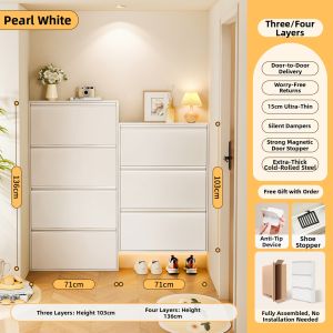 HAOJIUBUJIAN | Slim Large Capacity Entry Shoe Cabinet 24cm