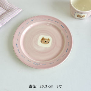 Nhà Bếp Dễ Thương Cốc Sứ Hình Mèo Dùng Để Ăn Sáng Tráng Men Tròn Một Chiếc 8 Inch Đồ Dùng Nhà Bếp