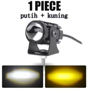 Lampu Tembak Laser LED D2 Mini 2 Warna Putih Kuning High Low Waterproof
