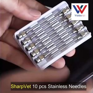 10 Pcs SharpVet Stainless Steel Needles for Pig Stainless steel needle for pig stainless steel veterinary needle
