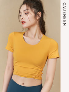เสื้อยืดโยคะแขนสั้นสำหรับผู้หญิง ทรงเข้ารูป ระบายอากาศได้ดี แห้งเร็ว ดูดซับเหงื่อได้ดี ทรงเข้ารูป ฤดูร้อน 2022 สำหรับผู้หญิง