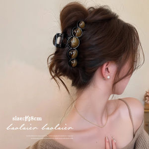 Large Size Shark Clamp Hair Clip Womens Pearl Decorated Hair Accessories Korean Style Fashionable Hair Grips Dream Herban