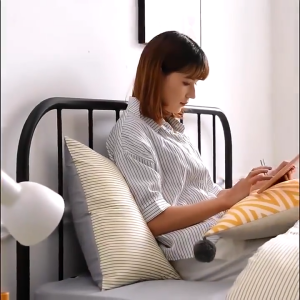 Luiss เตียงเหล็ก เตียงนอน 6ฟุต/5ฟุต/4ฟุต เหล็กกลม แบบอย่างหนา สามารถใช้ได้อย่างน้อย 20 ปี bed ส่งทั่วไทย 🔥ขายร้อน HOT