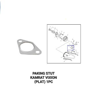 Paking Stut Kamrat Vixion (PLAT) - Packing Peking Gasket Setelan Tensioner Tonjokan Keteng Stut Kamprat Yamaha Vixion Lama Old Jupiter MX