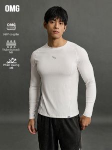 omg | Áo Dài Tay Co Dãn Chất Liệu Có Hoa Văn Cho Thể Thao