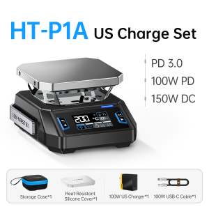 FNIRSI | New FNIRSI HT-P1 Mini Hot Plate 150W PD3.1/3.0 Type-C Constant Temperature Preheater Station For PCB SMD Electronics Repair Tool