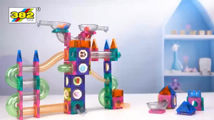 Kids 3D Magnetic Tiles Building Blocks STEM Educational Stacking Magnet Toys Creative Construction Set Learning Puzzle Toy Xmas Birthday Gift for Boys Girls Toddlers Preschool Montessori Early Education Safe DIY Building Blocks