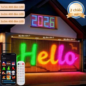 Đèn Rèm Thông Minh 1/2/3m Bộ 2 Chiếc Thay Đổi Màu Sắc Động Trang Trí Giáng Sinh Với Điều Khiển Bằng Ứng Dụng Tự Thiết Kế Mẫu Chữ Cho Tiệc Tại Nhà