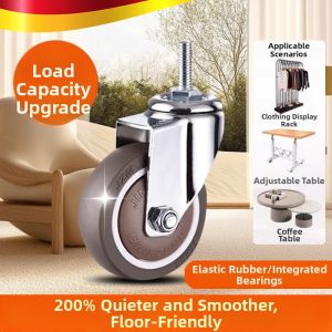 DUANYUN | Silent Rubber Swivel Caster M6 M8 M10
