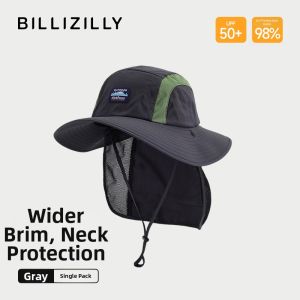 BILLI ZILLY | Fast Drying UV Protection Sun Hat Summer Outdoor Wide Brim Light-Weight Integrated Shawl Fisherman Hat