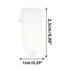 EELHOE | 100 Chiếc Hộp Bảo Quản Mẫu Mini Trong Suốt Nắp Lật Hộp Đựng Mẫu Vật Vi Mô Cho Thuốc Thử Phòng Thí Nghiệm