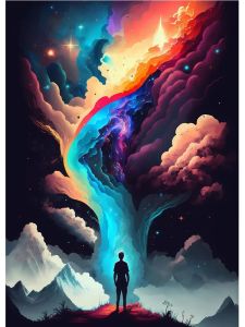 Posters Canvas Painting Graffiti Colorful Space Cosmic Planet Galaxy Abstract Modern Wall Art For Living Room Home Decoration