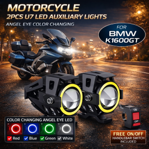 Waterproof Motorcycle LED Headlight 3000LMW U7 Motorbike LED Driving Fog Spot Light with Switch For K 1600 Gt Gtl Exclusive K160