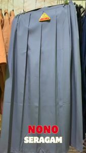 Rok Seragam SMA SMK Abu Abu Panjang Premium Full Rempel Lipit Rok Sekolah Panjang Abu Model Rempel