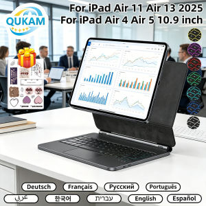 2026 New Premium Office Keyboard Case For iPad 10th 11 A16 Air 4 5 6 Pro 11 13 M4 12.9 Wireless Backlit Trackpad Magnetic Cover