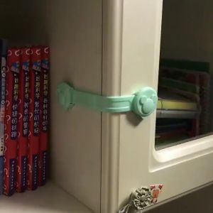 Baby Safety Lock Multi-Function Child Safety Locks Baby Cabinet Lock Adjustable Cute Bear Safty Lock for Kids Proofing Anti-Pinch Baby Care Kids Safe Lock Anti-Pinch for Cabinet Drawers Fridge and Closets