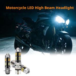 Seemetal xe máy Bóng đèn LED hai màu cao/Chùm sáng thấp p15d đèn pha không thấm nước sáng cao