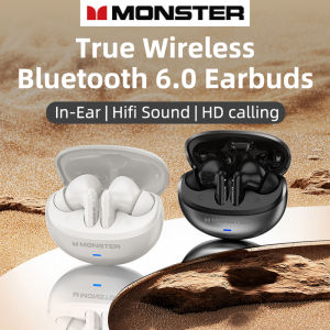 Monster MQT39 Wireless Bluetooth 6.0 Earphones TWS Hifi Stereo Headphones Noise Reduction Gaming Earbuds Sports Headset With Mic