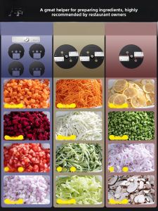 Electric Multi-Function Vegetable Cutter Commercial Grade Potato Fruit Slicer Grater Dicer Kitchen Tool for Home Use