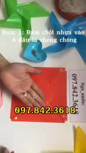 Combo 100 chong chóng 7 màu giá rẻ treo dây trang trí trường học khu du lịch công viên phố đi bộ bãi biển homestay (20cm)
