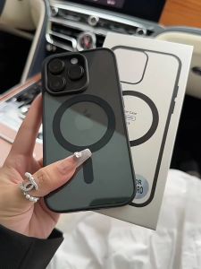 Luxury Clear Acrylic Magnetic Wireless Charging Case For iPhone 11 15 16 12 14 13 17 Pro Max 17Air Shockproof Hard Bumper Case Cover