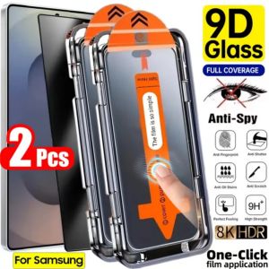 ZUIDID | 2Pcs Dust Free Installation Privacy Screen Protector for Samsung Galaxy S26 S25 S24 S21 S22 S23 Ultra Plus Anti-spy Glass