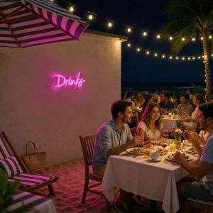 Drinks Led Neon Sign Letter Icon Wall Decor Used In Restaurants Bars Kitchens Clubs Soda Shops Birthday Party Gifts.