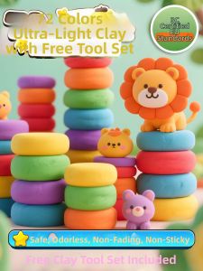 Non-toxic Food Grade Clay Toy 24 Colors 12 Colors per Pack