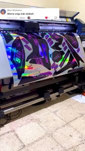 Decal CRF 150l Sticker Striping Stiker CRF 150 L Motif simpel hitam ungu hologram D-I2-022