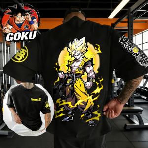 2026 Summer Dragon Ball  Super Saiyan Gohan Oversized T-Shirt High Quality 100% Cotton Print Retro Anime  Tee for Men Women